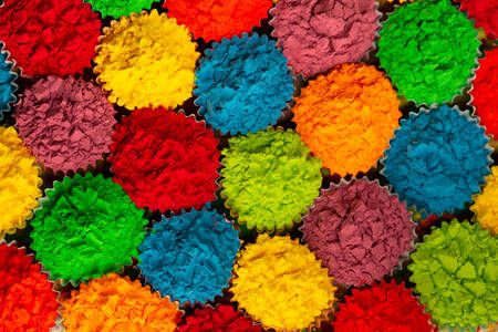 Holi colorful powder