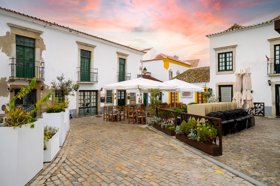 Straatcafé in Faro