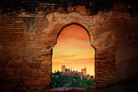 Pohľad na hrad Alhambra