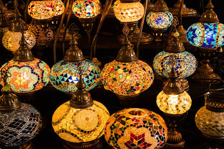 Lampes en mosaïque turque