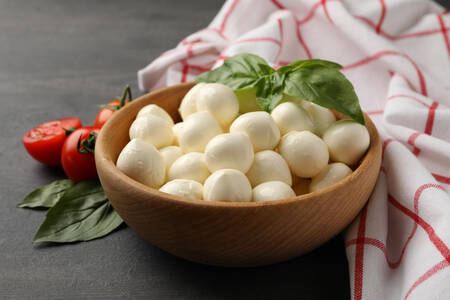 Mozzarella balls in a bowl