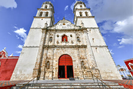 Catedral en Campeche, México