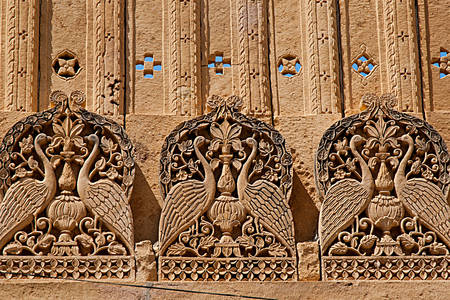 Stone carving in the Mandir palace