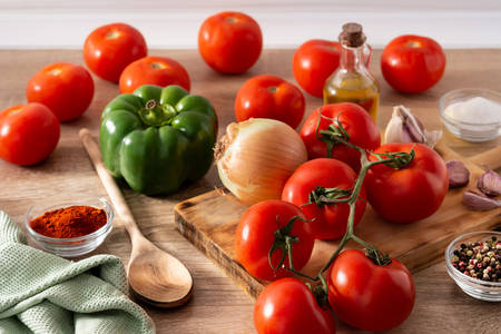 Tomates e especiarias
