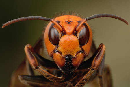 Macrofoto van een hoornaar