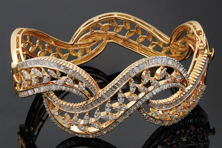 Gouden armband close-up