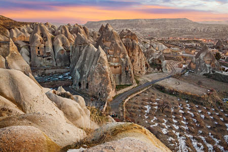 Krajina v Goreme Cappadocia