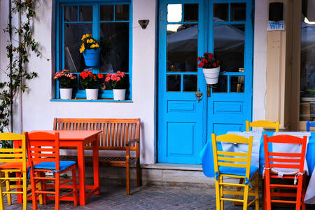Cafenea de stradă din Chania