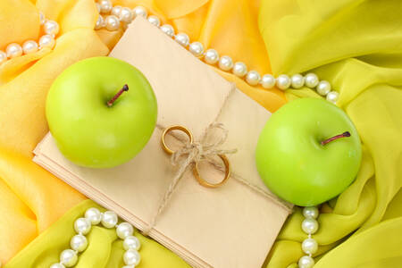 Apples and wedding rings
