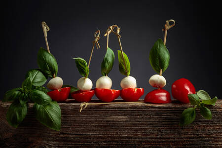 Mozzarella and tomato appetizers