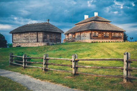 Casas antigas na aldeia