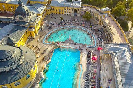 Aerial photography of the Szechenyi Bath