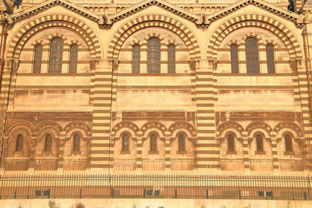 The walls of the Marseille Cathedral