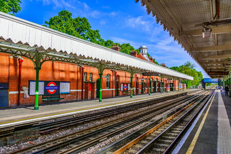 Perron van een Londens treinstation