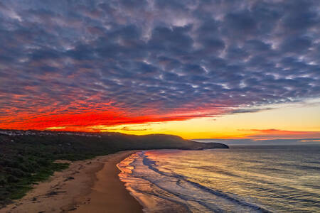 Lever de soleil sur la plage