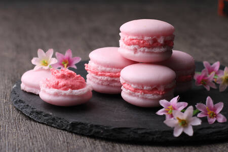 Pink French Macarons