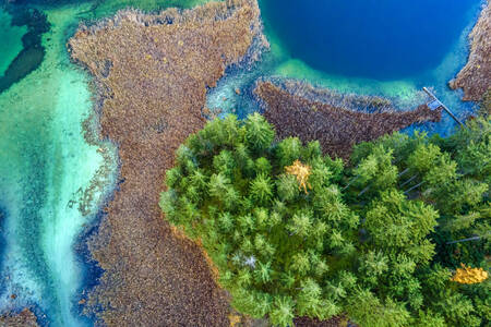 Pemandangan udara Danau Oster