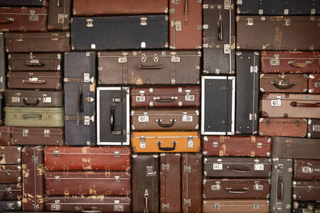 Old travel suitcases