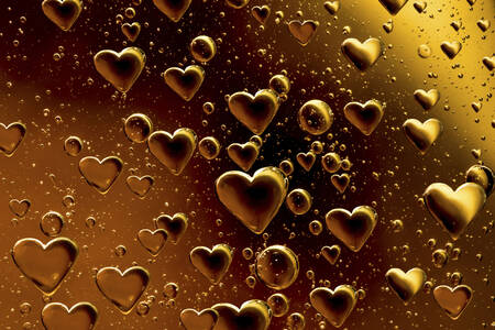 Heart-shaped bubbles