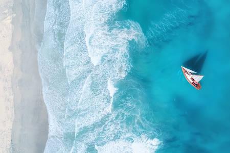 Yacht in the ocean