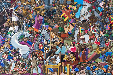 Mural of the History of Cusco by Juan Bravo