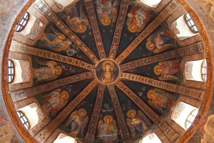 Techo en monasterio de Chora