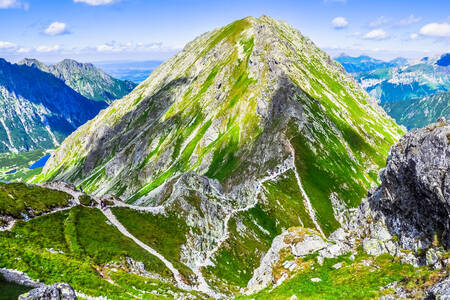 Tatras'ta dağ geçidi