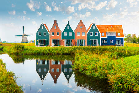 Farbige Häuser in Volendam