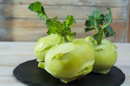 Kohlrabi on the table