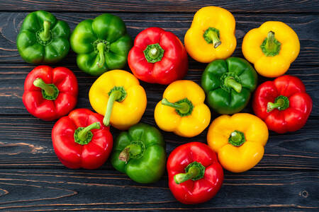 Paprika on a black background