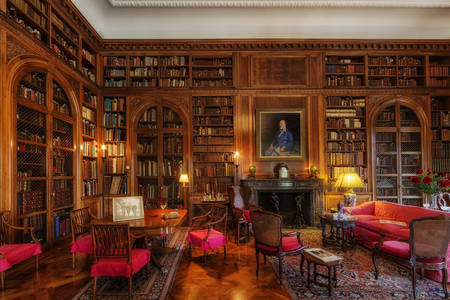 Библиотека в викторианском стиле