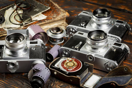 Collection d’appareils photo vintage