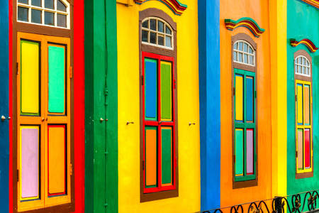 Fachada de edificio colorido