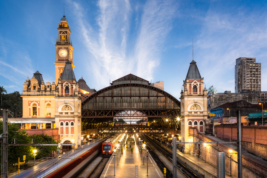 Estación de tren de Luz en Sao Paulo