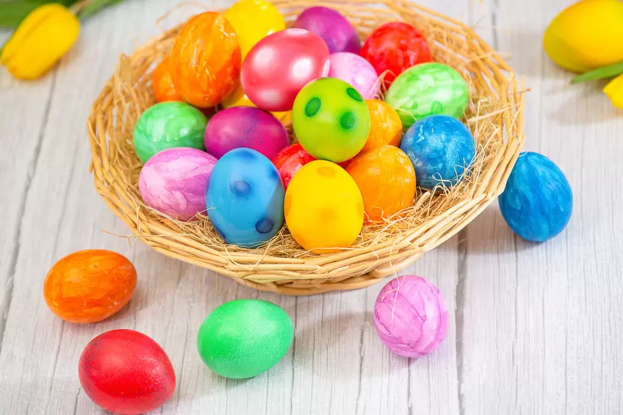 Colorful easter eggs