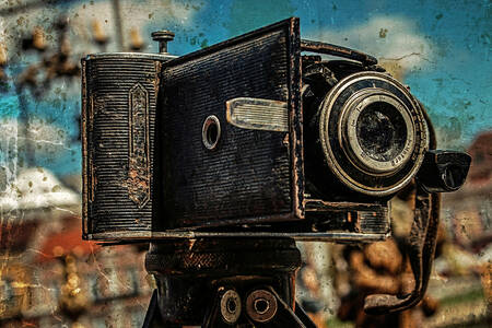 Старый фотоаппарат на фото