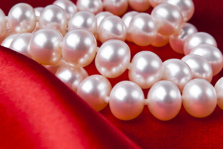 Collier de perles gros plan