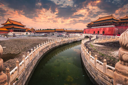 Sunset over the Forbidden City