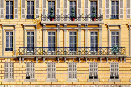 Facade of an old house in Nice