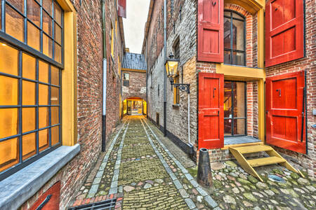 Alley in the city of Groningen