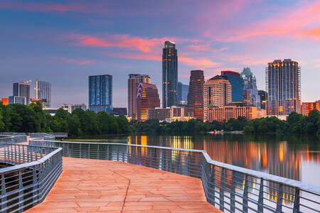 Sunset in Austin, USA