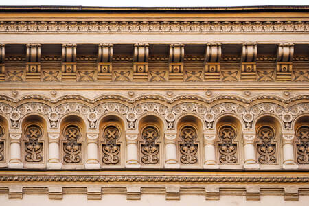 Old facade with patterns