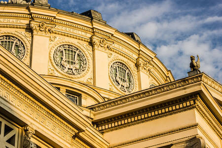 Details of the facade of the Romanian Athenaeum
