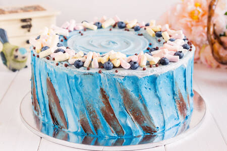 Blauwe taart