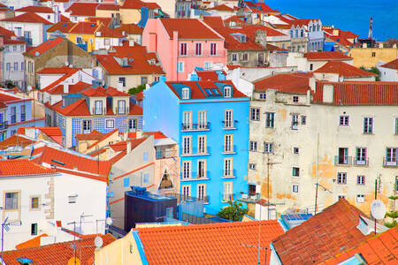 Colourful houses in Lisbon