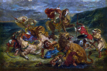 Eugene Delacroix: "The Lion Hunt"