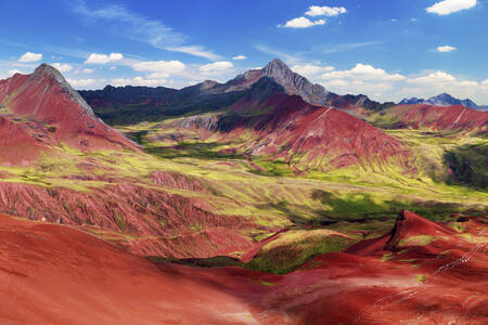 Regnbågsbergen i peruanska Anderna