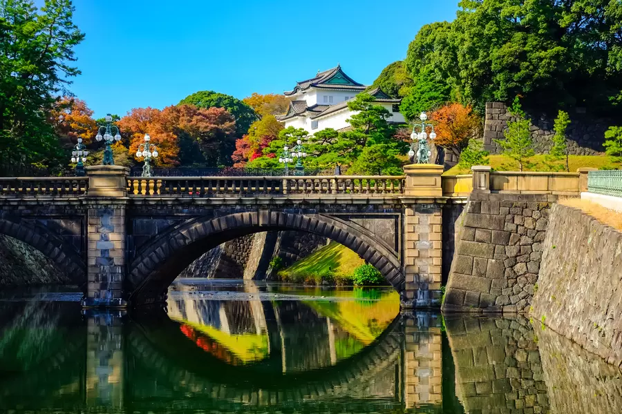 Pemandangan Istana Kekaisaran di Tokyo
