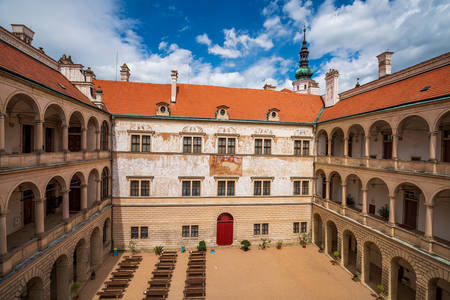 Innenhof der Burg Leitomischl