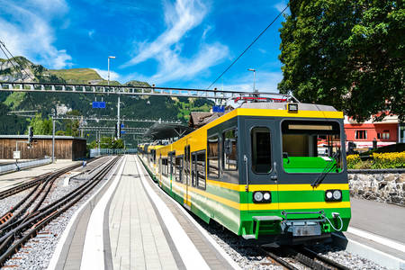 Train de montagne à Wengen